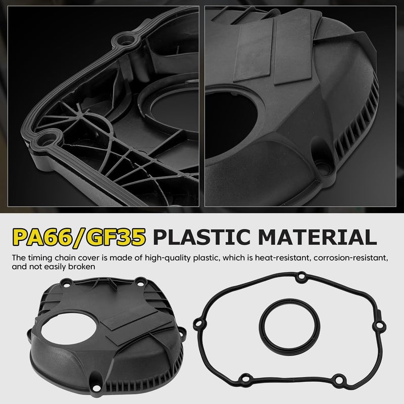 YEHERIT Store Engine Upper Timing Chain Cover with Gasket Compatible with VW Tiguan Beetle CC Eos Golf GTI Jetta Passat, Audi A3 A4 A5 A6 TT Replaces# 06H103269C 06H103269H - Image 4